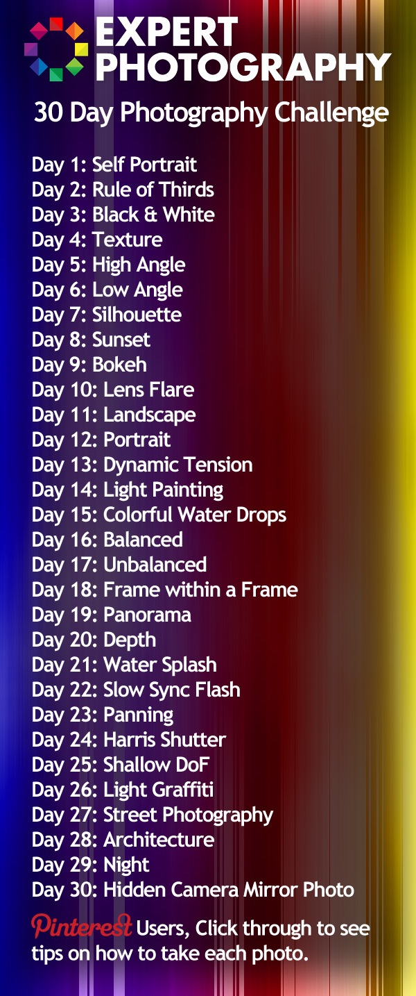 30 Day Photography Challenge Project | Expert Photography Project